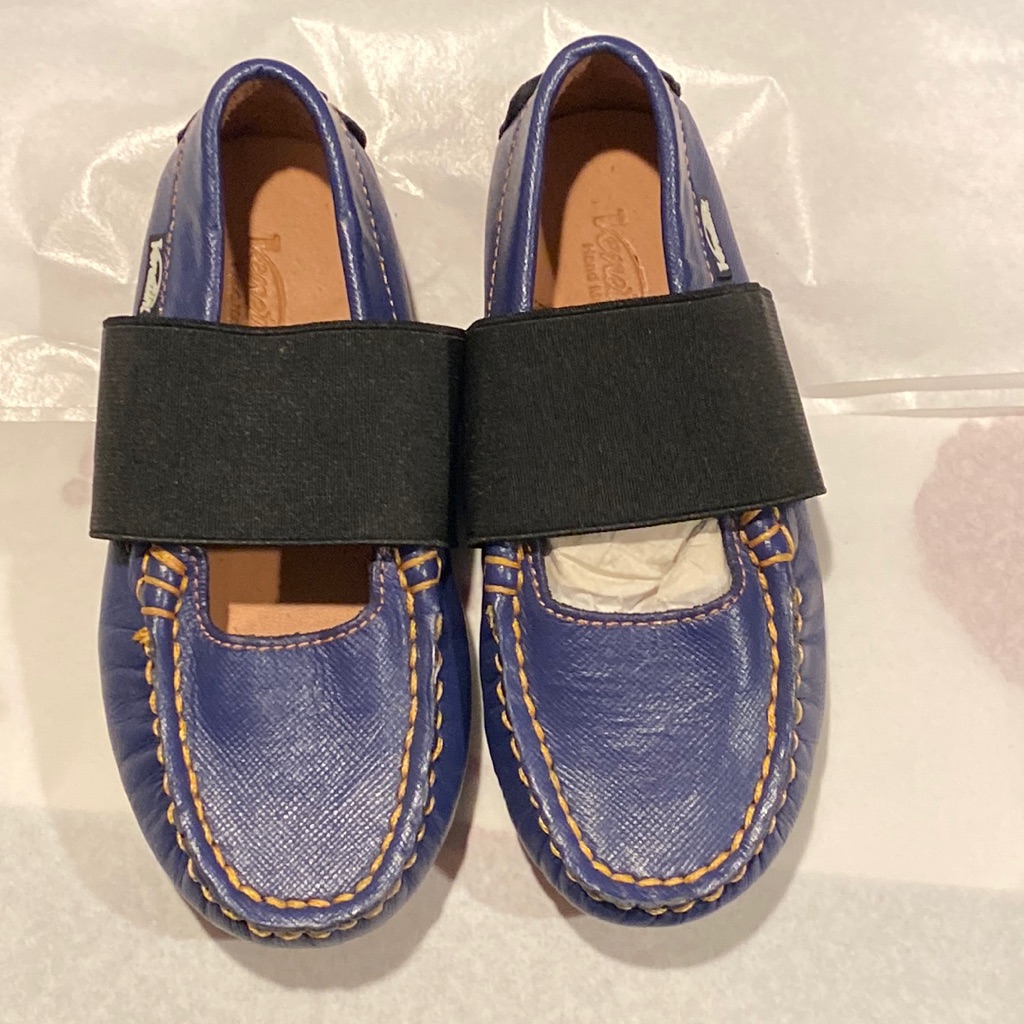 Brand New Girls Blue 55 Lily Shoe With Elastic Strap